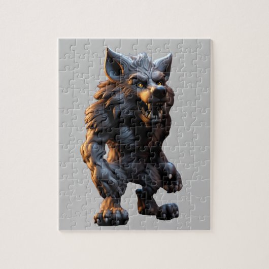 Puzzle de loup-garou en forme découpée (Vertical)