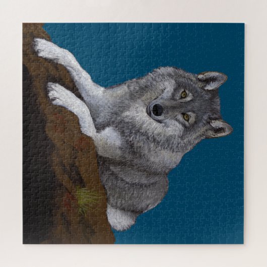 Puzzle de loup gris (Horizontal)