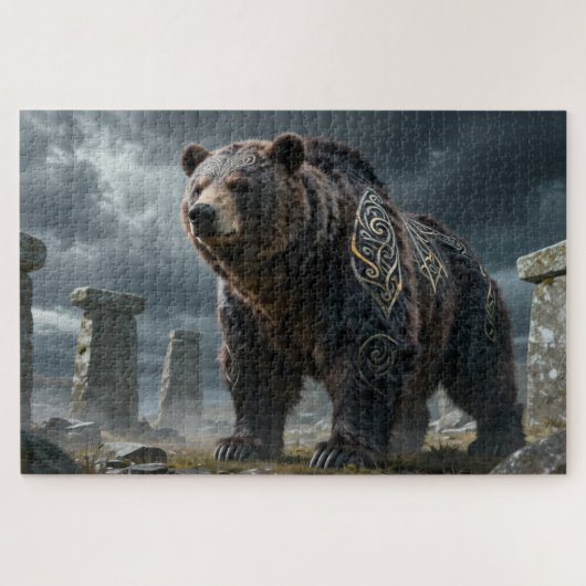 Puzzle de l'ours de l'esprit celtique (Horizontal)