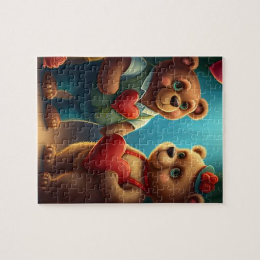 Puzzle de l'ours de Saint Valentin (Horizontal)