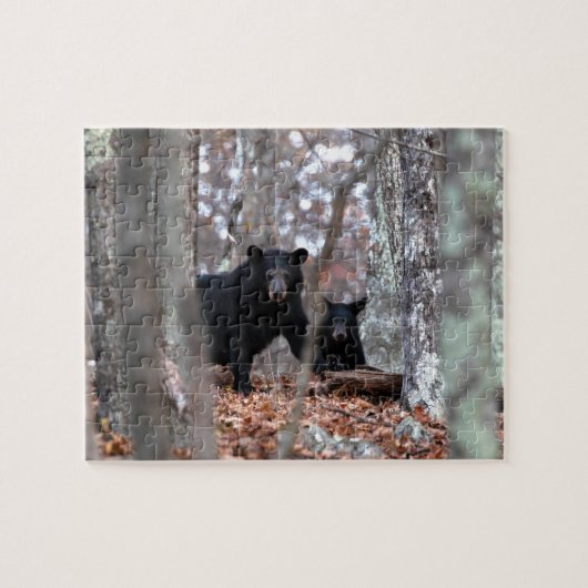 Puzzle de l'ours noir et de l'ourson (Horizontal)