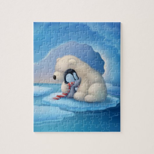 Puzzle de l'ours polaire et du pingouin (Vertical)