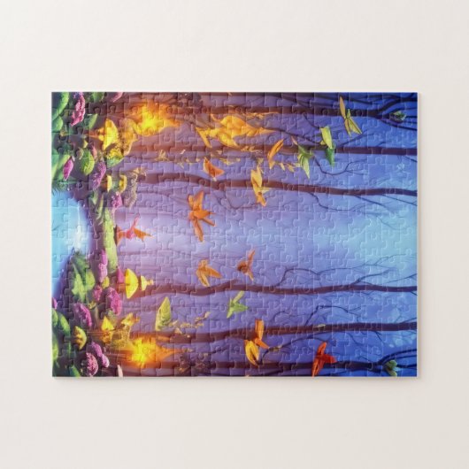 Puzzle de lumière forestière enchantée - 252 pièce (Horizontal)