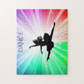Puzzle de lumières dansantes avec belle danseuse. (Vertical)