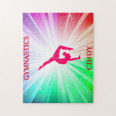 Puzzle de lumières gymnastique avec gymnaste. Nom  (Vertical)