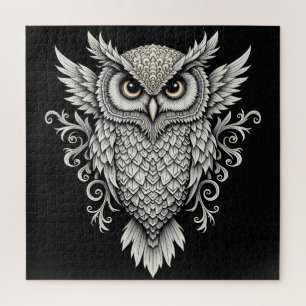 Puzzle de Mandala de hibou complexe - Art d'oiseau