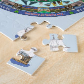 Puzzle de mandala d'état du Massachusetts (Côté)