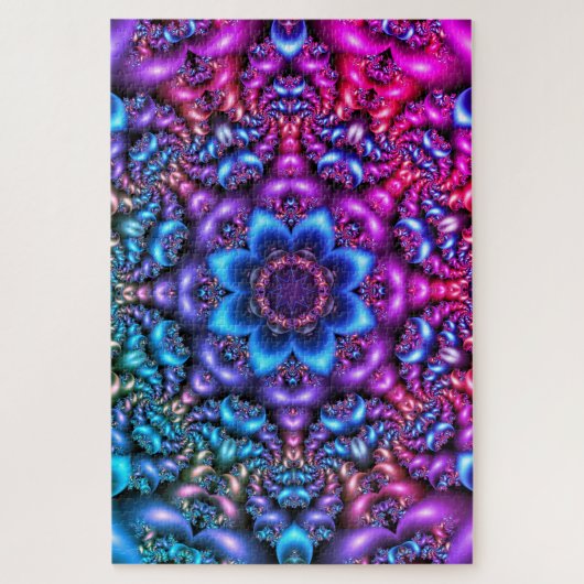 puzzle de mandala fleur psychédélique (Vertical)