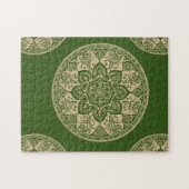 Puzzle de Mandala vert pour une relaxation pleine  (Horizontal)