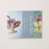 Puzzle de mariage floral "Save The Date" (Horizontal)