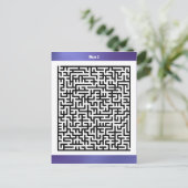 Puzzle de Maze deux violets | Cartes d'activité (Debout devant)