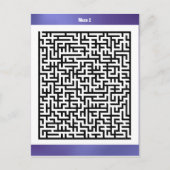 Puzzle de Maze deux violets | Cartes d'activité (Devant)