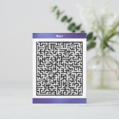 Puzzle de Maze trois violet | Cartes d'activité (Debout devant)