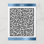 Puzzle de Maze Vingt Bleu | Cartes d'activité (Devant)