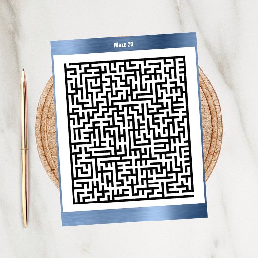 Puzzle de Maze Vingt Bleu | Cartes d'activité