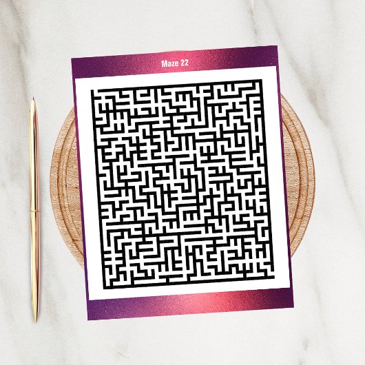 Puzzle de Maze Vingt-deux rouge | Cartes d'activit