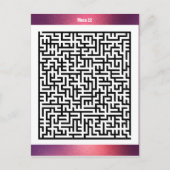 Puzzle de Maze Vingt-deux rouge | Cartes d'activit (Devant)