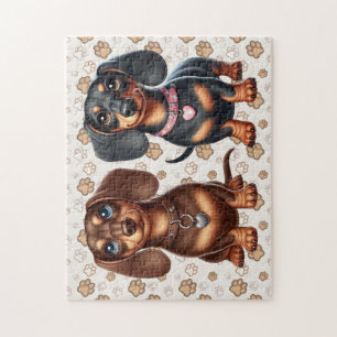 Puzzle De mignons amis dachshund