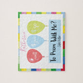 Puzzle de monogramme de ballon de Promposal (Vertical)