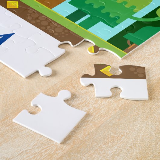 Puzzle de monstres avec le nom de l'enfant. (Côté)