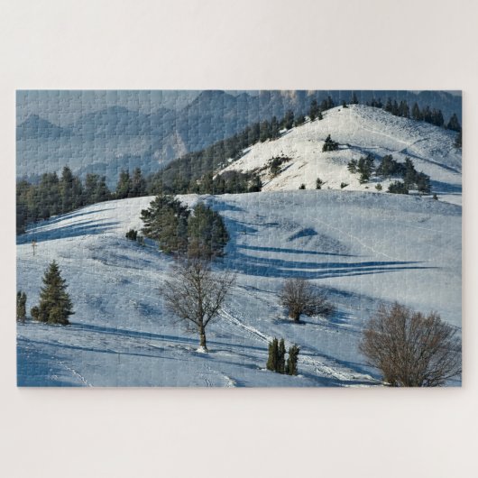 Puzzle de montagne panoramique enneigée (Horizontal)