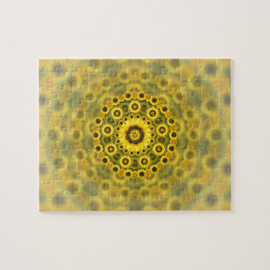 Puzzle de motif de mandala de fractale de
