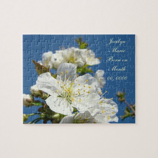 Puzzle de naissance de bébé nom de bébé personnali (Horizontal)