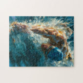 Puzzle de natation – Nageur crawl libre (Horizontal)