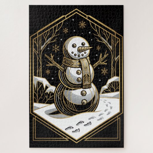 Puzzle de neige en style Art déco (Vertical)