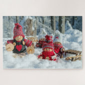 Puzzle de neige et poupées (Horizontal)