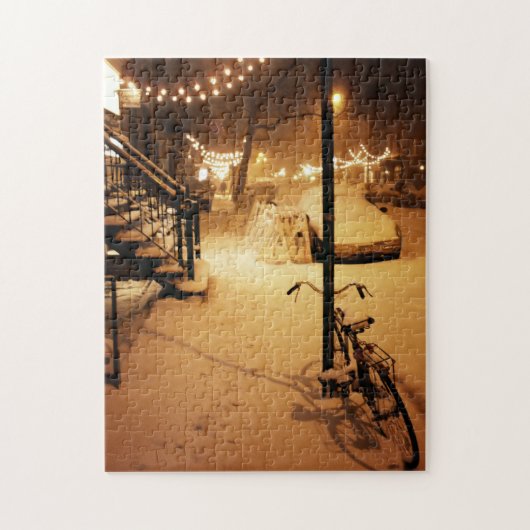 Puzzle de New York City d'hiver - neige (Vertical)