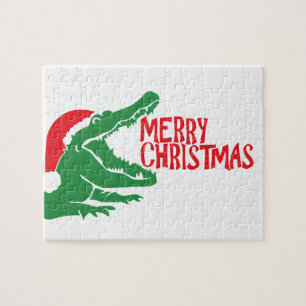 Puzzle de Noël d'alligator