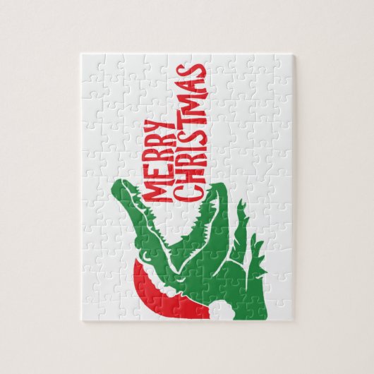 Puzzle de Noël d'alligator (Vertical)