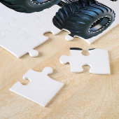 Puzzle de Noël de Camion Monster Bleu modifiable (Côté)