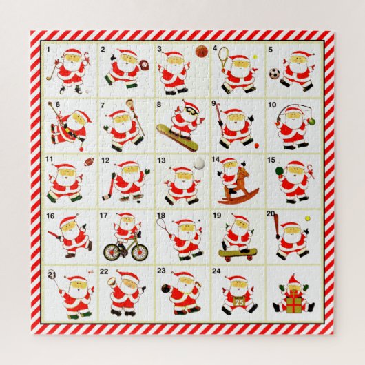 Puzzle de Noël de compte à rebours de sport (Vertical)