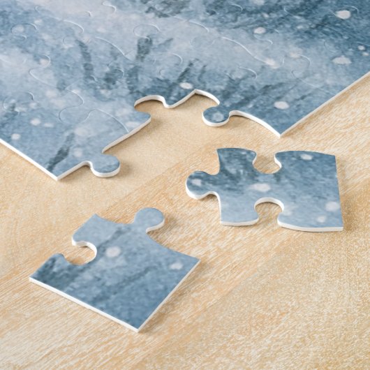 Puzzle de Noël de la forêt neigeuse (Côté)