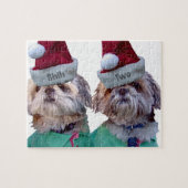 Puzzle de Noël de Shih Tzu - de Shih deux (Horizontal)