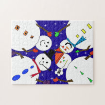 Puzzle de Noël de Snowman
