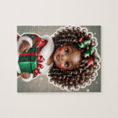 Puzzle de Noël des filles africaines américaines (Horizontal)