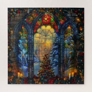 Puzzle de Noël en verre