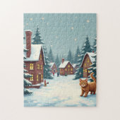 Puzzle de Noël et de chat (Vertical)