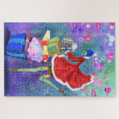 Puzzle de Noël fille avec des cadeaux pour vous pe (Horizontal)