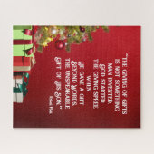 Puzzle de Noël Le premier cadeau donné (Horizontal)