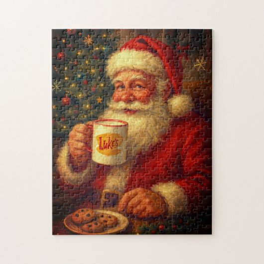 Puzzle de Noël Père Noël Vintage (Vertical)