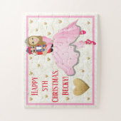 Puzzle de Noël Pink Ballerina Lt Brun Cheveux (Vertical)