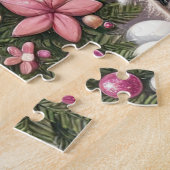 Puzzle de Noël rustique de vache des Highlands (Côté)