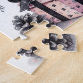 Puzzle de Noël rustique Vache des Highlands (Côté)