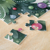 Puzzle de Noël rustique Vache des Highlands (Côté)