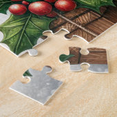 Puzzle de Noël rustique Vache des Highlands (Côté)
