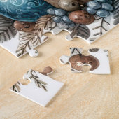Puzzle de Noël rustique Vache des Highlands (Côté)